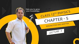 CLASS 12  CHAPTER 5  MAGNETISM AND MATTER  LECTURE 3  BY VIPL SIR [upl. by Yezdnil]