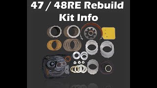 4748RE Rebuild Kit information [upl. by Ammej451]