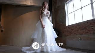 Allover Beaded Sheath Wedding Dress with a Ruffled Skirt [upl. by Beall]