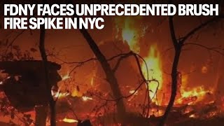 FDNY faces unprecedented brush fire spike in NYC [upl. by Justis946]