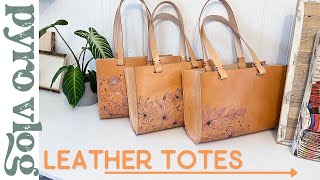 VLOG 3  Leather Tote Bag  Pyrography on Leather  Pyrocrafters by Aney [upl. by Marron940]