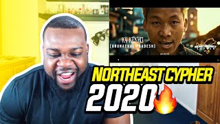 American Reacts To Northeast Cypher 2020 Indian Hiphop Cypher Prod SPIDER [upl. by Baniez]