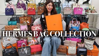 MY ENTIRE HERMES BAG COLLECTION 2024 Over 45 Bags with Close Ups [upl. by Annaer]