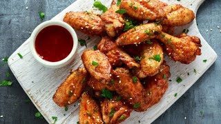 Air Fryer Breaded Chicken Wings Recipe [upl. by Kerr]