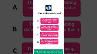 Java Quiz 15  What is inheritance in Java java quiz [upl. by Chappie737]