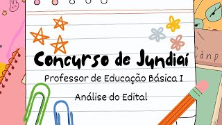 Concurso de Jundiaí  Análise do Edital [upl. by Sesylu]