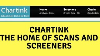 Chartink Makes Intraday Trading Easy And Profitable [upl. by Ennaitak]