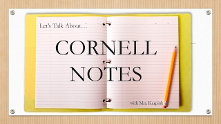 Cornell Note Formatting and the Cornell Way [upl. by Buck]