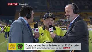 Maradona se traba en entrevista en VIVO [upl. by Neerhtak]