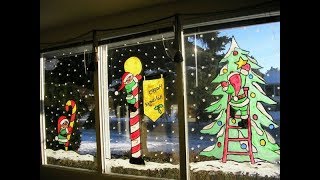 Как украсить окна на Новый Год Развлечение для детей Winter window decoration [upl. by Lali]