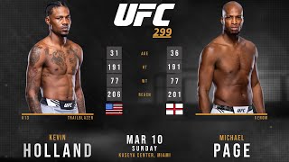 Kevin HOLLAND vs Michael PAGE Full FIGHT UFC 299 [upl. by Wilterdink]