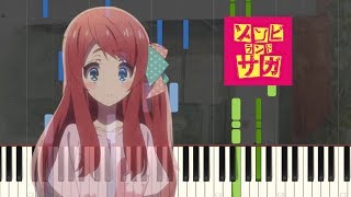 Zombieland SAGA OP  Adabana Necromancy Piano Synthesia  Sheet [upl. by Akerahs308]