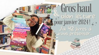 Jai 42 livres à vous présenter dans mon haul  bilan de janvier 2024  🤭📚 [upl. by Nitsir]