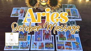 Aries♈ October 2024 Whats in the cards for you Aries tarot reading today [upl. by Kinsler]