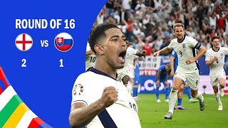 ENGLAND vs SLOVAKIA 2  1  Round of 16 EURO 2024 Highlights Goals [upl. by Nannerb203]