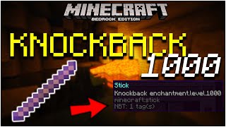 How To Get A Knockback 1000 Stick in Minecraft Bedrock Edition  Bedrock Tutorial Updated 120 [upl. by Slavin]