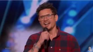 Michael Ketterer First Audition Unique Voice Excites Everyone amp Golden Buzzer [upl. by Nikkie416]