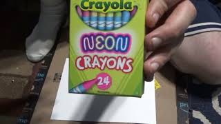 crayola neon crayon test [upl. by Kyriako]