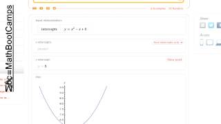 x and y intercepts on Wolfram Alpha [upl. by Cozza608]