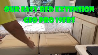 Our simple bed extension in out Geo Pro 19FBS [upl. by Sadie]