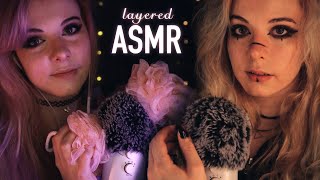 layered ASMR  for Sidesleepers  Slow Sounds Fluffy Mic Whispering Loofah [upl. by Bannerman570]