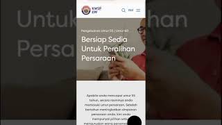 PENCEN PEKERJA SWASTA ISI BORANG DEKAT PEJABAT KWSP  BAYARAN BULANAN UNTIL UMUR 85 [upl. by Neehahs]