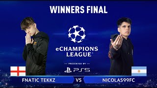 TEKKZ vs NICOLAS99FC  eChampions League Winners Final  FIFA 22 [upl. by Shipp162]