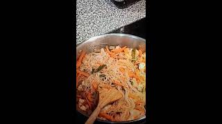 COOKING STIR FRY NOODLES WITH SHRIMPS [upl. by Ahk]