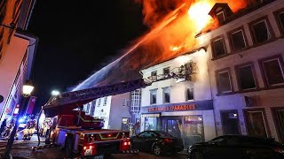 Großbrand in der Innenstadt von VillingenSchwenningen [upl. by Millar]