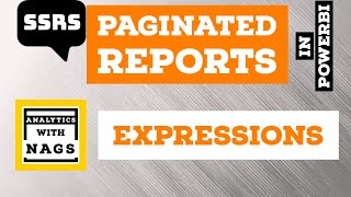 Expressions in Paginated Reports in Power BI 720  SSRS Tutorial [upl. by Picker]