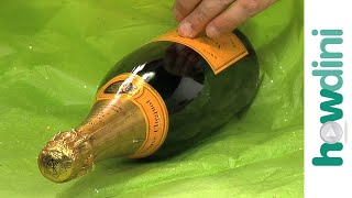 How to gift wrap a champagne bottle [upl. by Rizika]