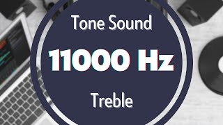 11000 Hz HighFrequency Sound Tone Audio Signal Sine Waveform Treble [upl. by Wj]