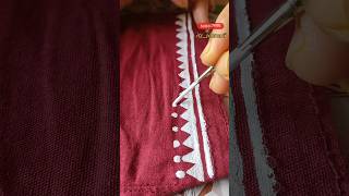 Hand painted design on kurti easy art diy handmade handpainted handpainting handpaint fabric [upl. by Yroffej]