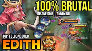 EDITH BEST BUILD 2023  BUILD TOP 1 GLOBAL EDITH GAMEPLAY  MOBILE LEGENDS✓ [upl. by Mis743]