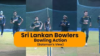 Sri Lankan Bowlers Bowling Action Batsmans View [upl. by Felicio459]