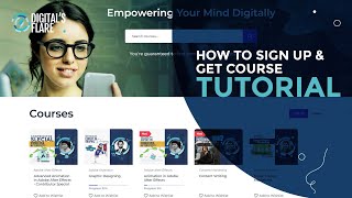 How to Register amp Get Course on Digitals Flare  Step by step Tutorial  Urdu [upl. by Ecyned748]