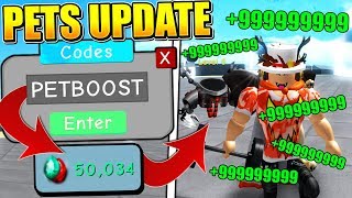 6 NEW PET UPDATE CODES IN WEIGHT SIMULATOR 3  Roblox INSANE GEMS [upl. by Guido302]