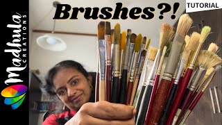 Which brushes are best for ACRYLIC painting How to choose best acrylic painting brushes [upl. by Aynnek]