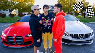 OUR BEST FRIENDS RACE BMW M4 Competition vs Mercedes AMG C63s [upl. by Rojas305]