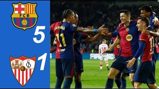 Barcelona vs Sevilla Highlights amp All Goals Round 10 La Liga 2024 [upl. by Giovanni866]