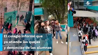 Por presuntos casos de acoso sexual protestan en el Colegio de Bachilleres 13 contra maestros [upl. by Enuahs]