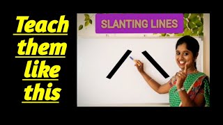 shradhasclassroom WRITING SKILLS STROKESslanting lines [upl. by Spielman179]