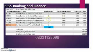 NOUN BSc Banking and Finance [upl. by Baryram168]