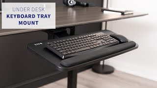 MOUNTKB03B Under Desk Keyboard Tray by VIVO [upl. by Einna]