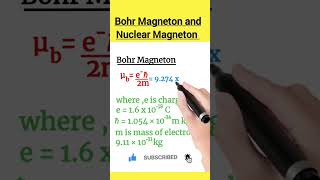 Bohr Magneton and Nuclear Magneton Explained  Relation between Bohr and Nuclear Magneton [upl. by Mackie]