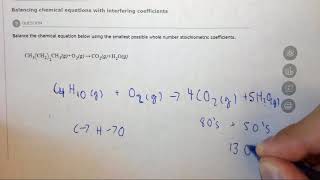 52c Balancing chemical equations with interfering coefficients [upl. by Ferreby790]