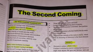 The Second Coming by WB Yeats PGT jharkhand notes for UG PG NET PhD course work [upl. by Sirmons]