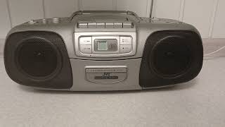 JVC RCX501 FM Radio CD Cassette Portable [upl. by Ahsaeyt]