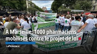 À Marseille 1000 pharmaciens mobilisés contre le projet de loi [upl. by Ahsoik]