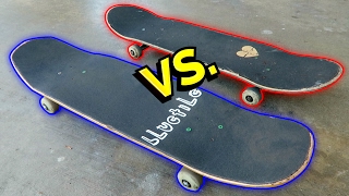 SHAPED SKATEBOARDS vs NORMAL SKATEBOARDS [upl. by Seuqcaj]